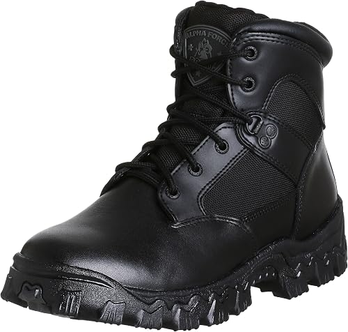 ROCKY Alpha Force Waterproof Public Service Boot, Black, Size 4(ME)