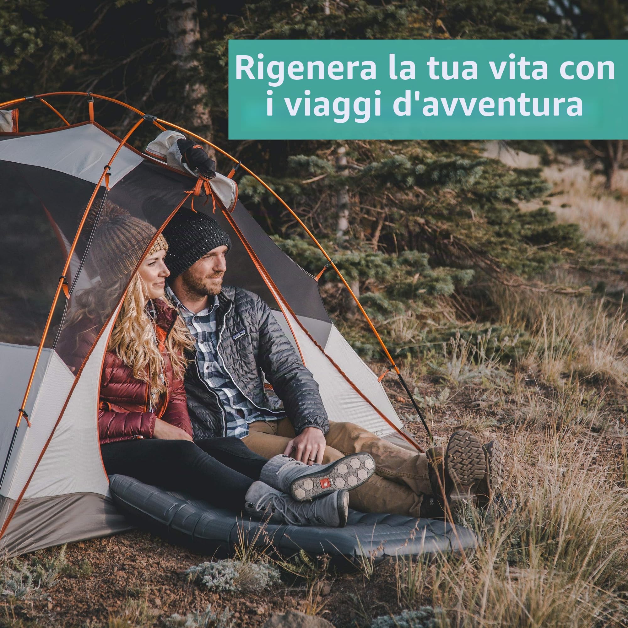 TREKOLOGY Materassino da Campeggio, Materassino per Dormire, Materasso da Campeggio - UL80 Materassino Gonfiabile ad Aria, Tappetino da Campeggio, Materassino Leggero da Campeggio