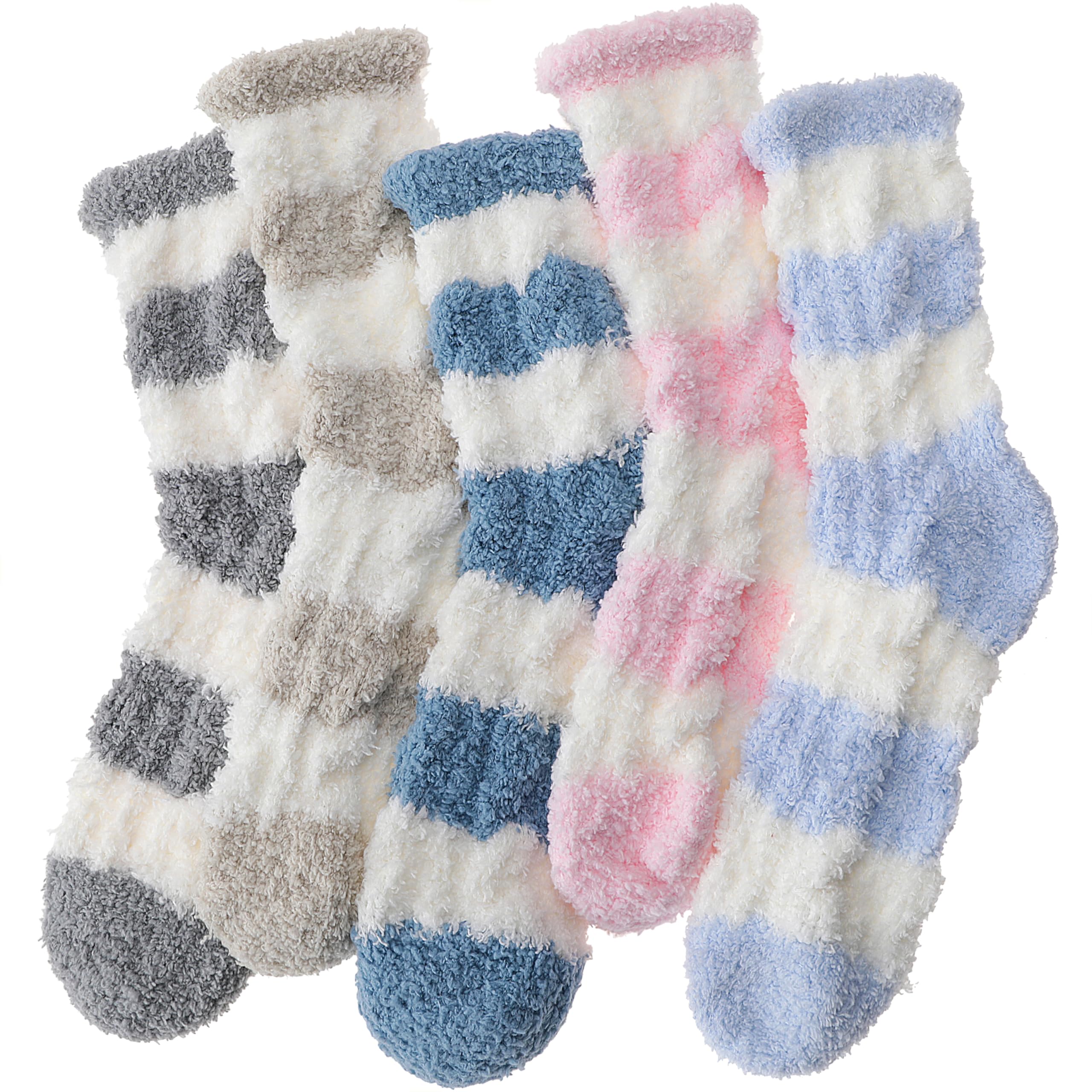 EBMORE Womens Fuzzy Socks Slipper Fluffy Cozy Comfy Cabin Plush Warm Winter Sleep Home Soft Socks