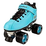 Riedell Dart Roller Skates for Men and Women - Colorful, Ultra-Durable Speed Skate with Precision Fit and Matching Color Wheels, Roller Skates, Light Blue - 4