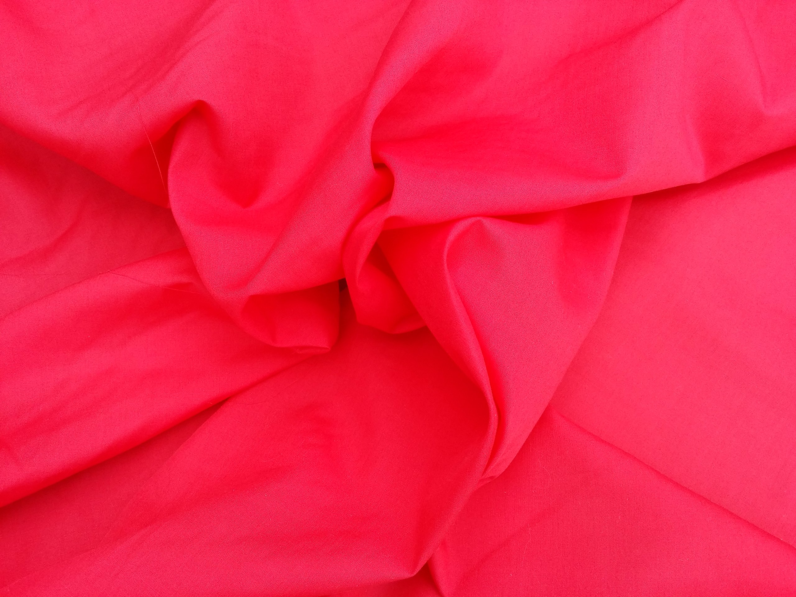 Prestige Fashion Polycotton Fabric Material All Plain Colours - By The Metre 115cm wide (45") (Red)
