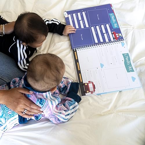 Miniatura 5 de Artículos para bebés gemelos  Libro de recuerdos de tapa dura para primer año edición de nubes  Álbum de fotos de diario e hitos para bebés recién