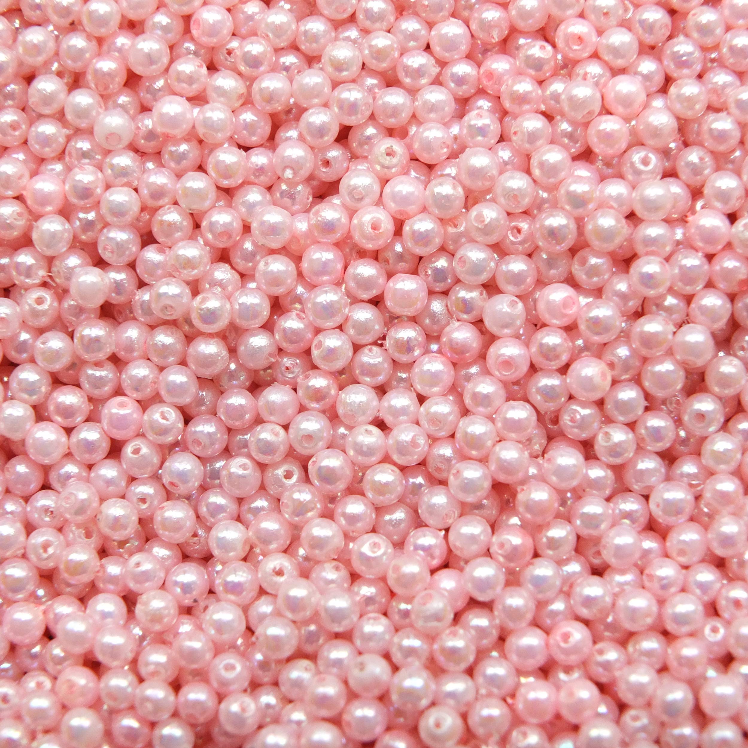 BeadExplosion3mm Pearl Beads Luster Pink Shades Super Shiny Made in Japan Pack/200