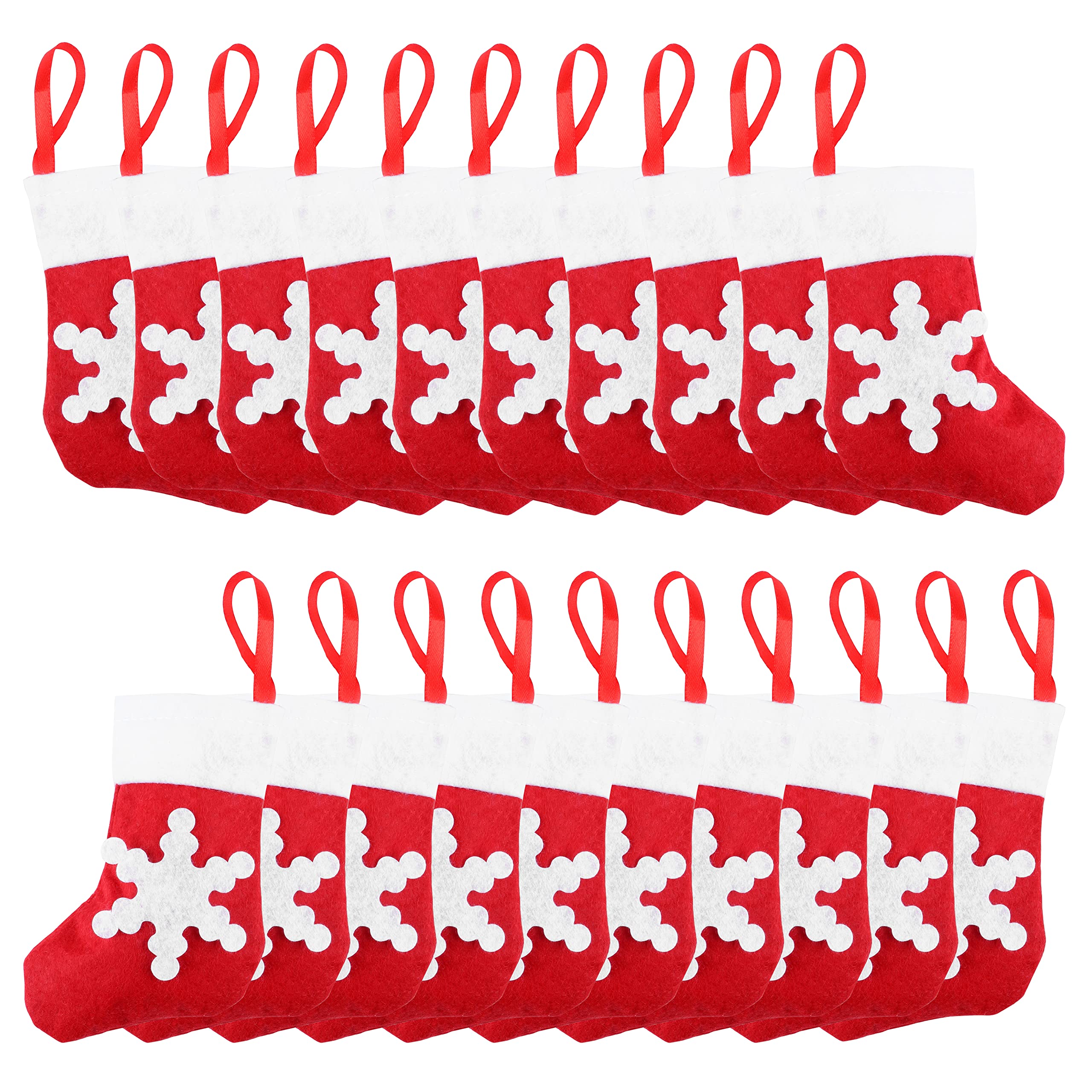 Decoración Navidad Cena,Navidad Decoración de la Mesa Calcetines de Navidad Cubiertos Bolsillos Soporte 20pcs