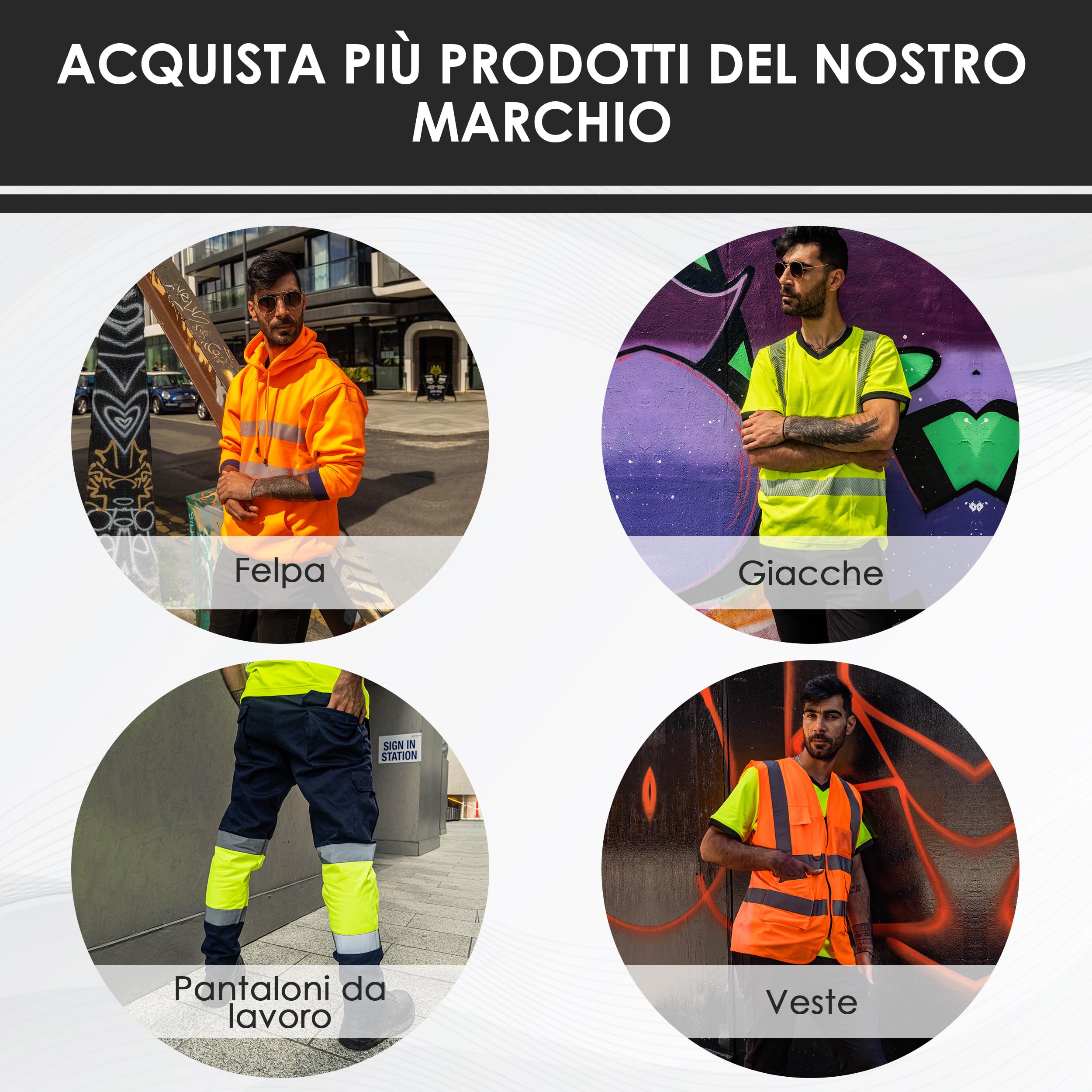Giubbotto riflettente di segnalazione - Gilet di sicurezza riflettente - Gilet ad alta visibilità per uomo e donna - Gilet visibile per lavoro, ciclismo, edilizia - Arancia - M