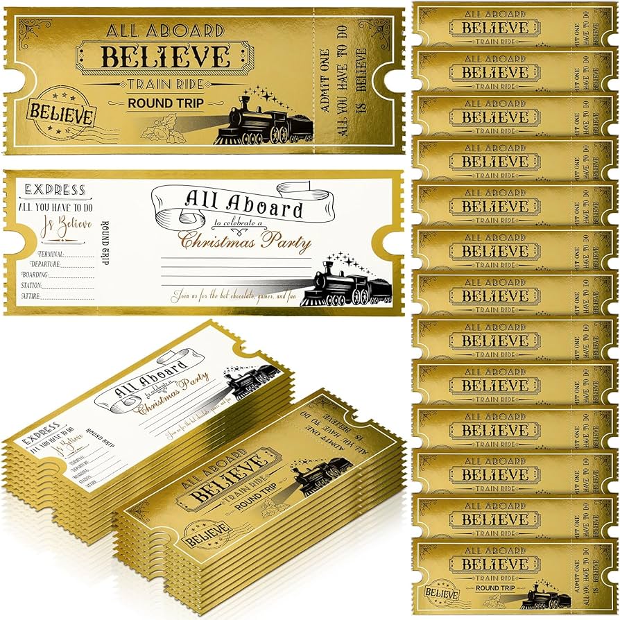 Amazon.com: Gisafai 25 Pcs Christmas Polar Golden Tickets Bulk North Pole Train Tickets Polar Conductor Believe Gifts Theme Party Favors Merry Christmas Stocking Stuffers Xmas Gift Supplies(25 Pcs) : Home & Kitchen amazon-com-gisafai-25-pcs-christmas-polar-golden-tickets-bulk-north-pole-train-tickets-polar-conductor-believe-gifts-theme-party-favors-merry-christmas-stocking-stuffers-xmas-gift-supplies-25-pcs-home-kitchen