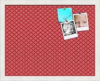 Vista 109 de PinPix Tablero de anuncios de corcho de 12 x 12 pulgadas. Este tablero decorativo enmarcado viene con diseño de círculos B W y un marco blanco