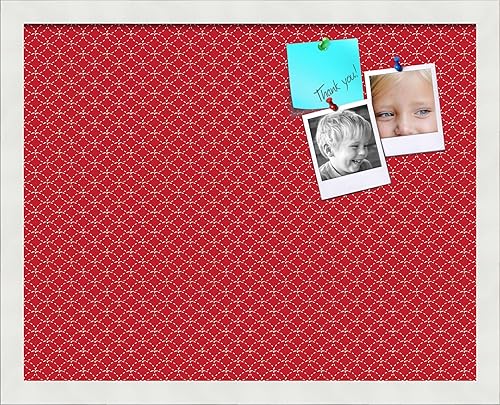 Miniatura 109 de PinPix Tablero de anuncios de corcho de 12 x 12 pulgadas. Este tablero decorativo enmarcado viene con diseño de círculos B W y un marco blanco