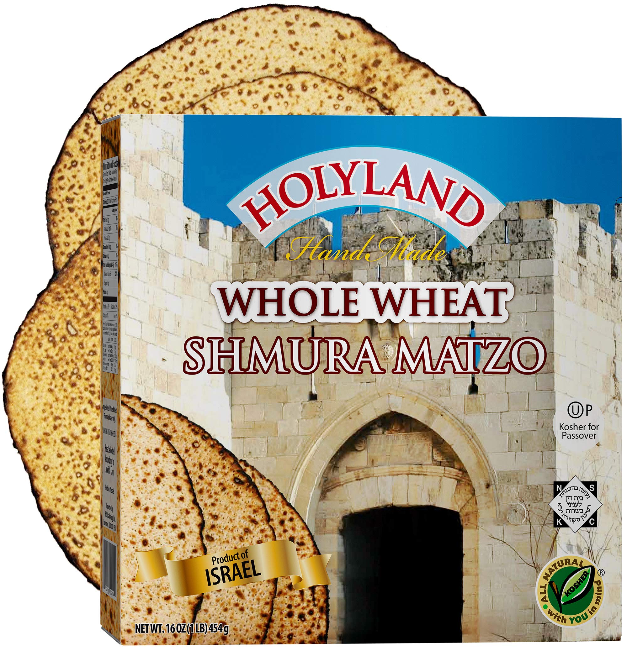 Holyland Whole Wheat Shmura Matzo, 16 Ounce