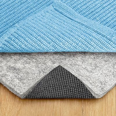 RUGPADUSA - Dual Surface - 10'x14' - 3/8" Thick - Felt + Rubber - Enhanced Non-Slip Rug Pad - Adds Comfort and Protection - for Hard Surface Floors