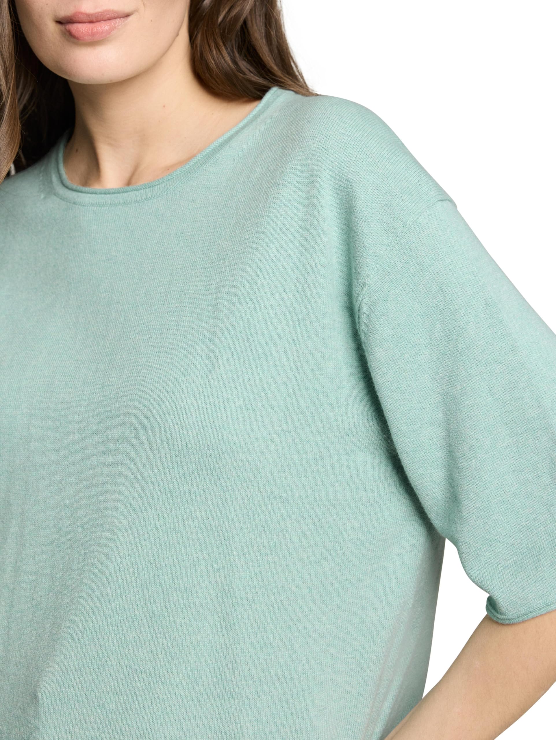 TOM TAILOR Damen Kurzarm-Pullover mit Kaschmir