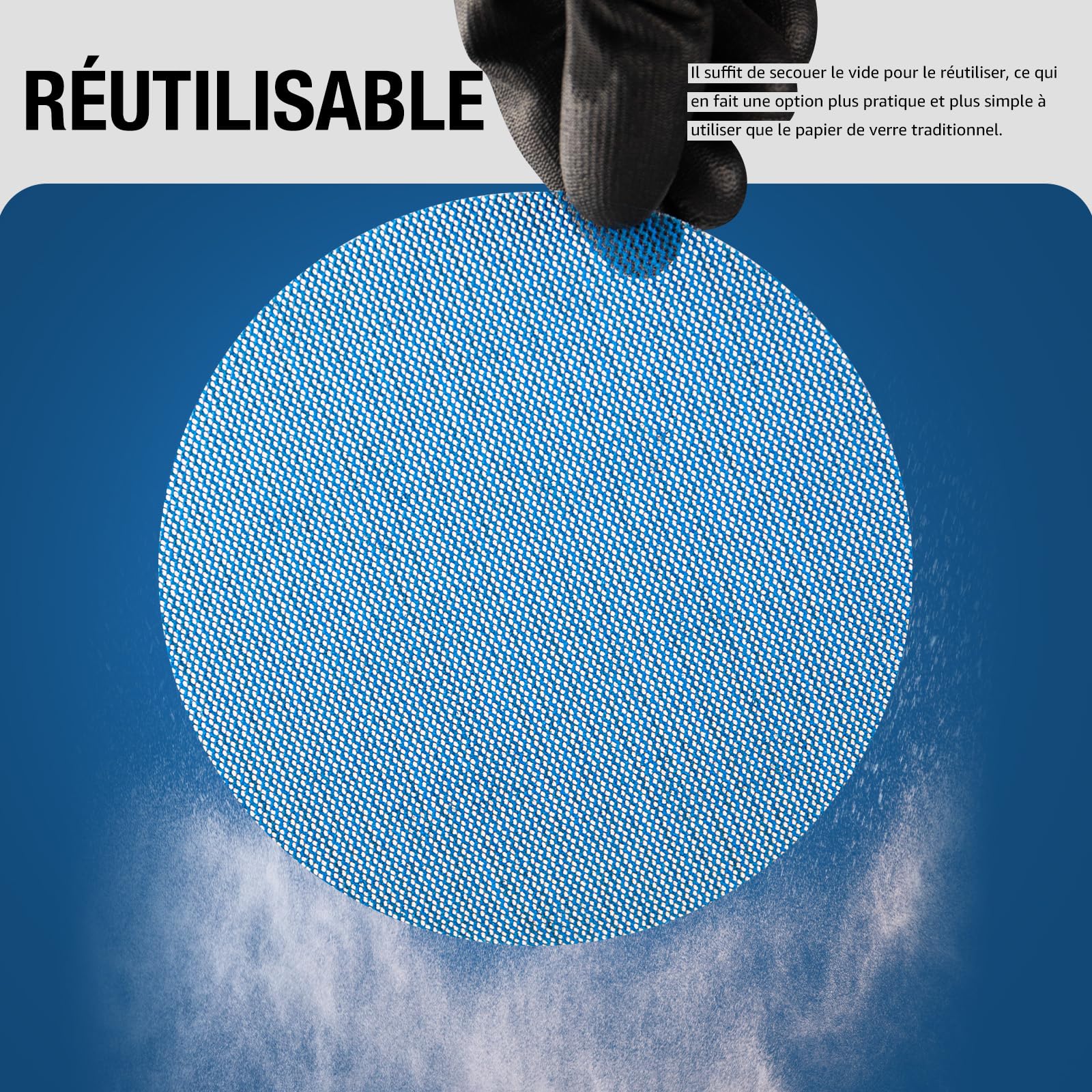 Disques Abrasifs 150mm Grain 80/120/180/240/320 Céramique Anti Poussière 40 Pièces