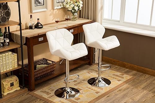 Miniatura 7 de Roundhill Furniture PC190BK Glasgow taburetes de bar con altura ajustable, Metal, Blanco Blanco,Negro -,Azul,Gris,Rojo