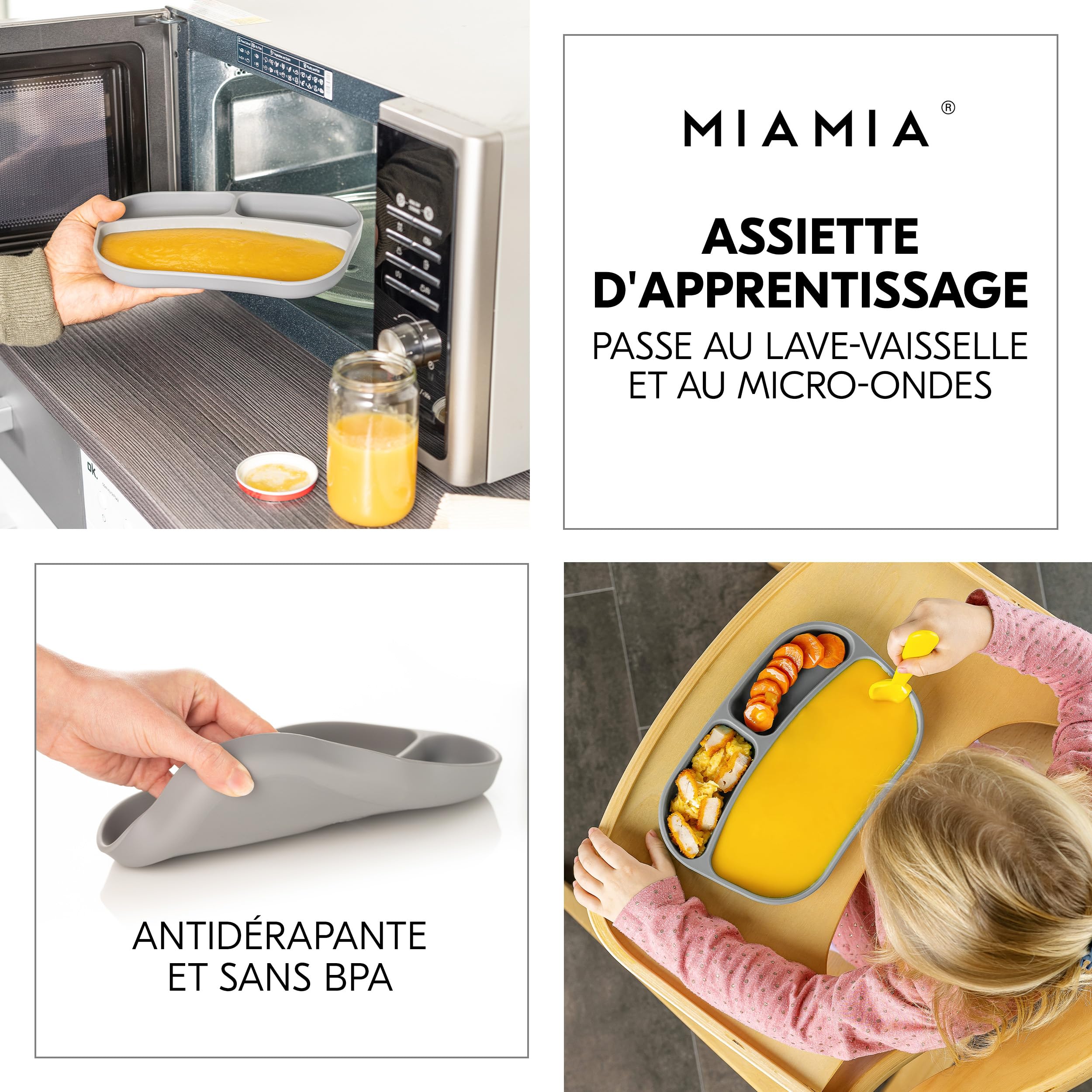hauck Chaise Haute Bébé Évolutive Alpha Move Set jusqu'à 90 kg - Beige | Chaise haute bois de hêtre avec coussin, 2 assiettes silicone, tablette repas, harnais 5 points, roulettes, dès 6 mois