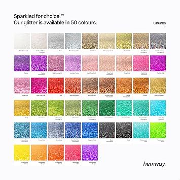 Hemway Resin Glitter Silver 100g Chunky Polyurethane & Epoxy Glitter | for Resin Crafts, Tumblers, Coasters, Floor & Table Art