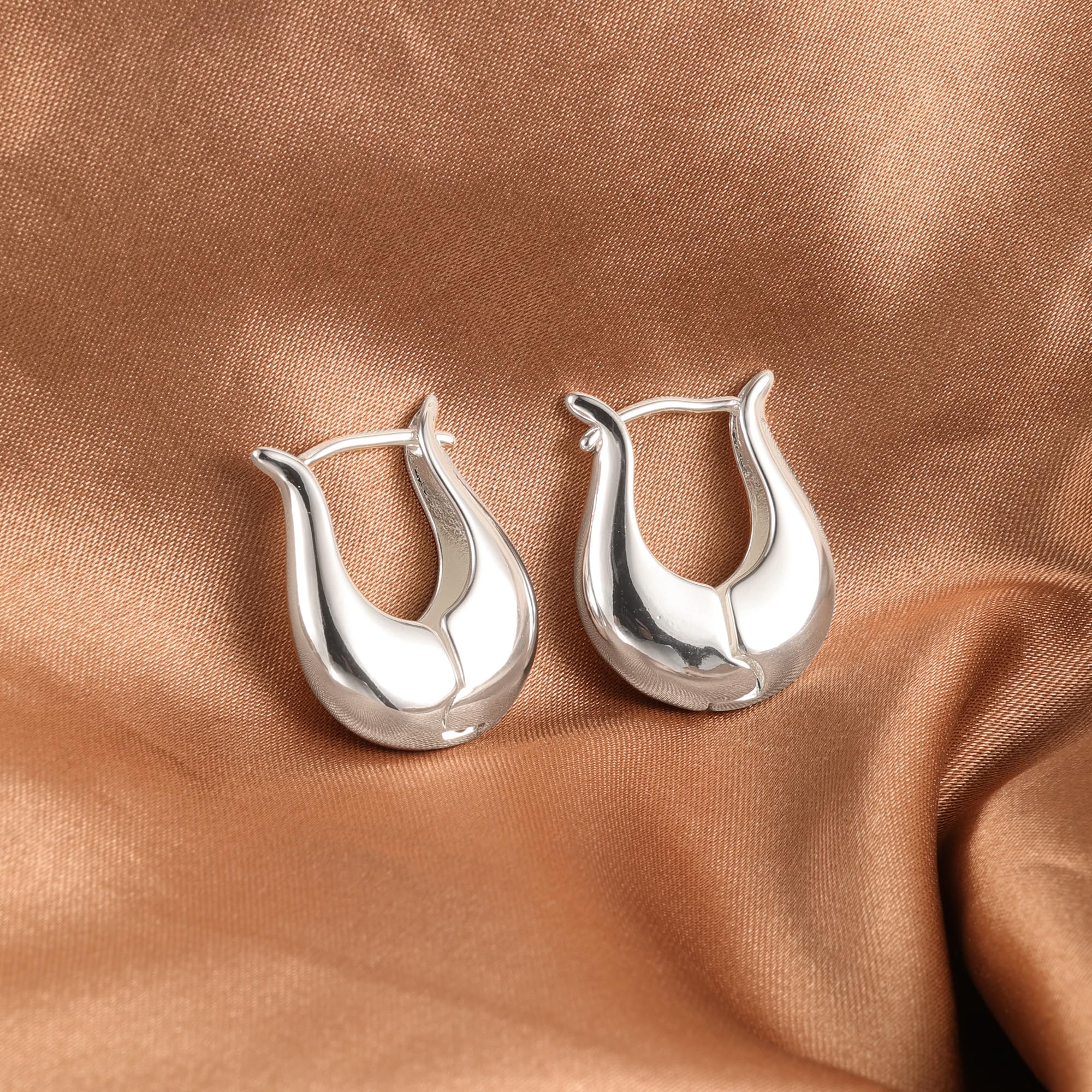 ALEXCRAFT orecchini in argento 925 da donna, piccoli orecchini a cerchio orecchini in argento sterling ipoallergenici mini orecchini spessi piccoli orecchini a cerchio abbracci larghi