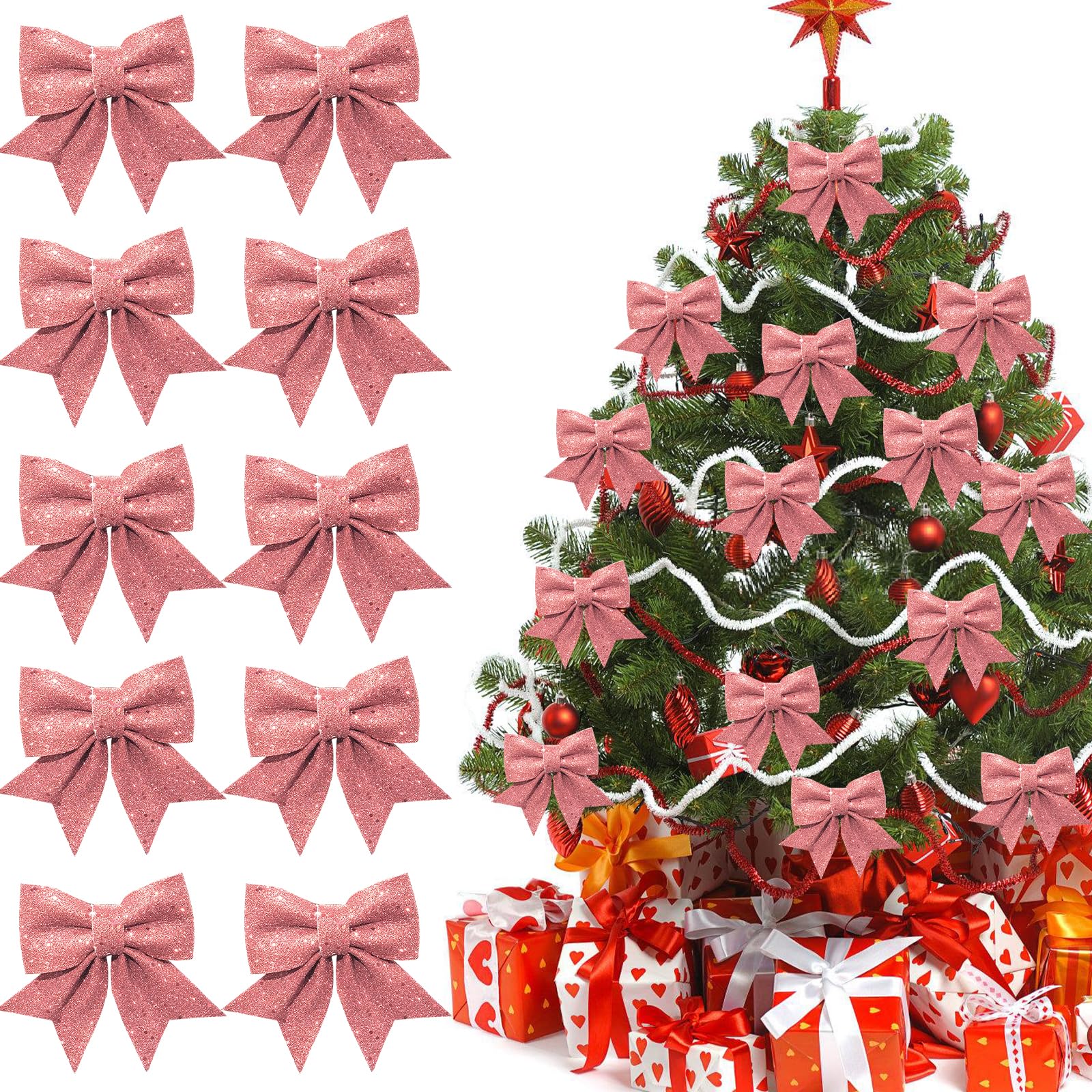 Toyvian 2 Set Di Fiocchi Per Albero Di Natale Decorazioni