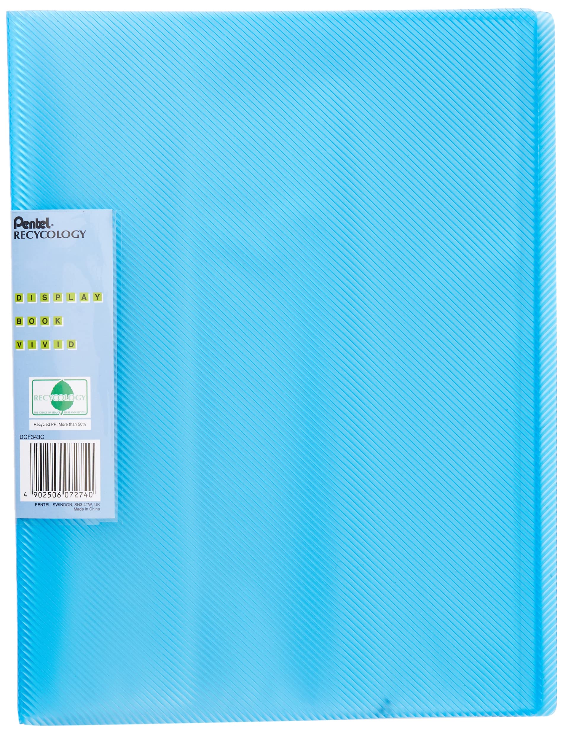 Pentel Recycology Display Book with 30 Vivid Pocket - Blue