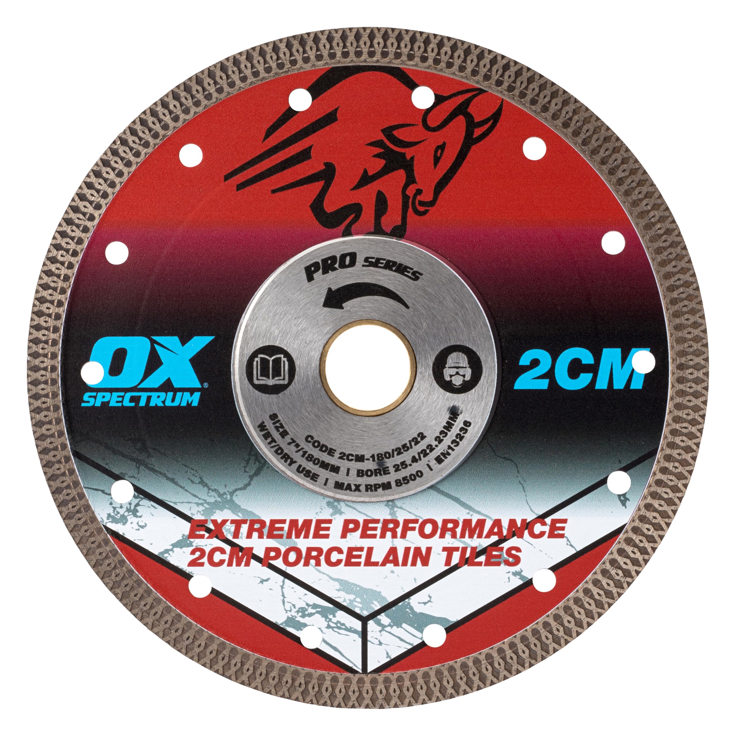 Ox Pro 2Cm Porcelain Cutting Blade - 180/25.4/22.23Mm 5060530356997
