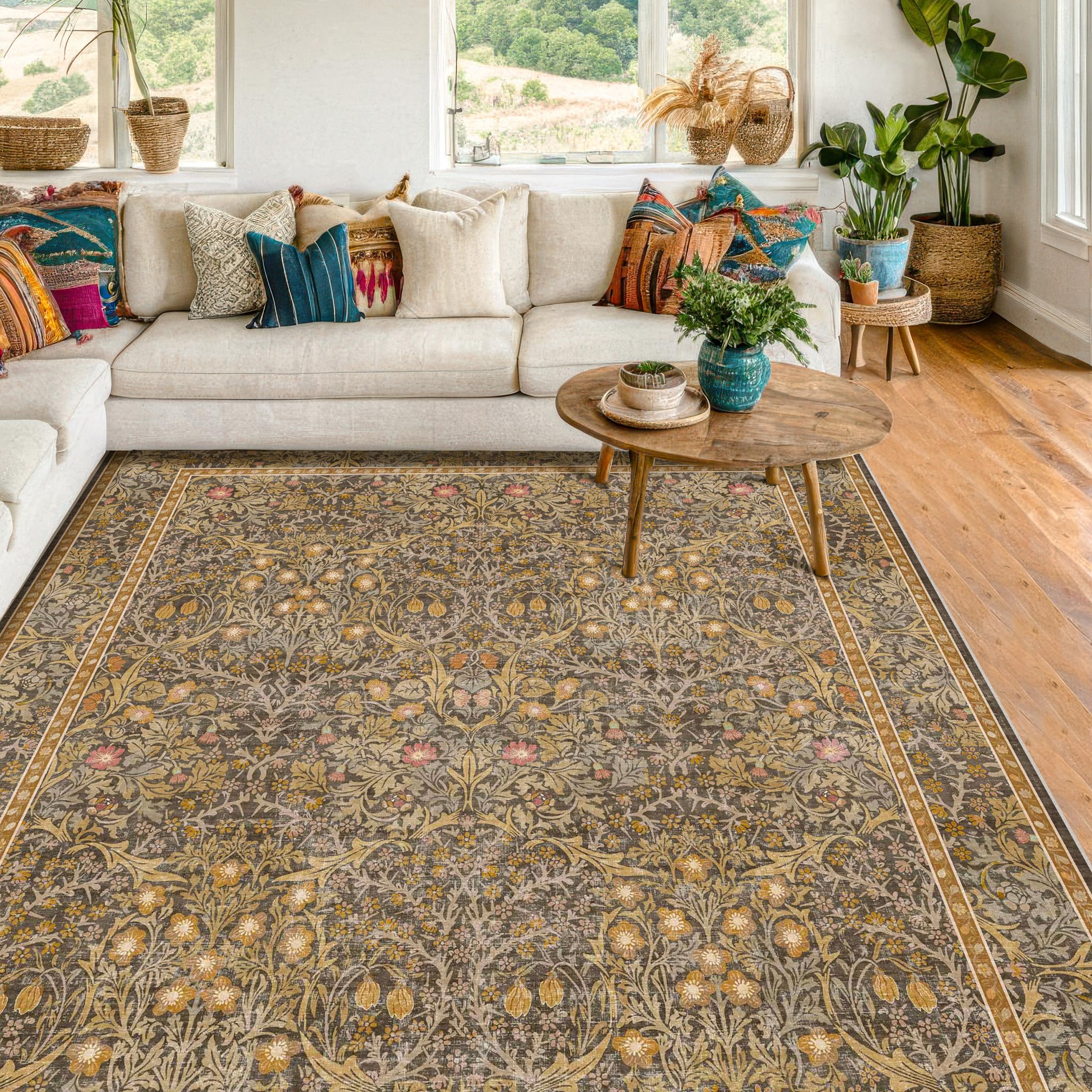 Photo 1 of Hazo Haus Washable Oriental Area Rug 5'x8'