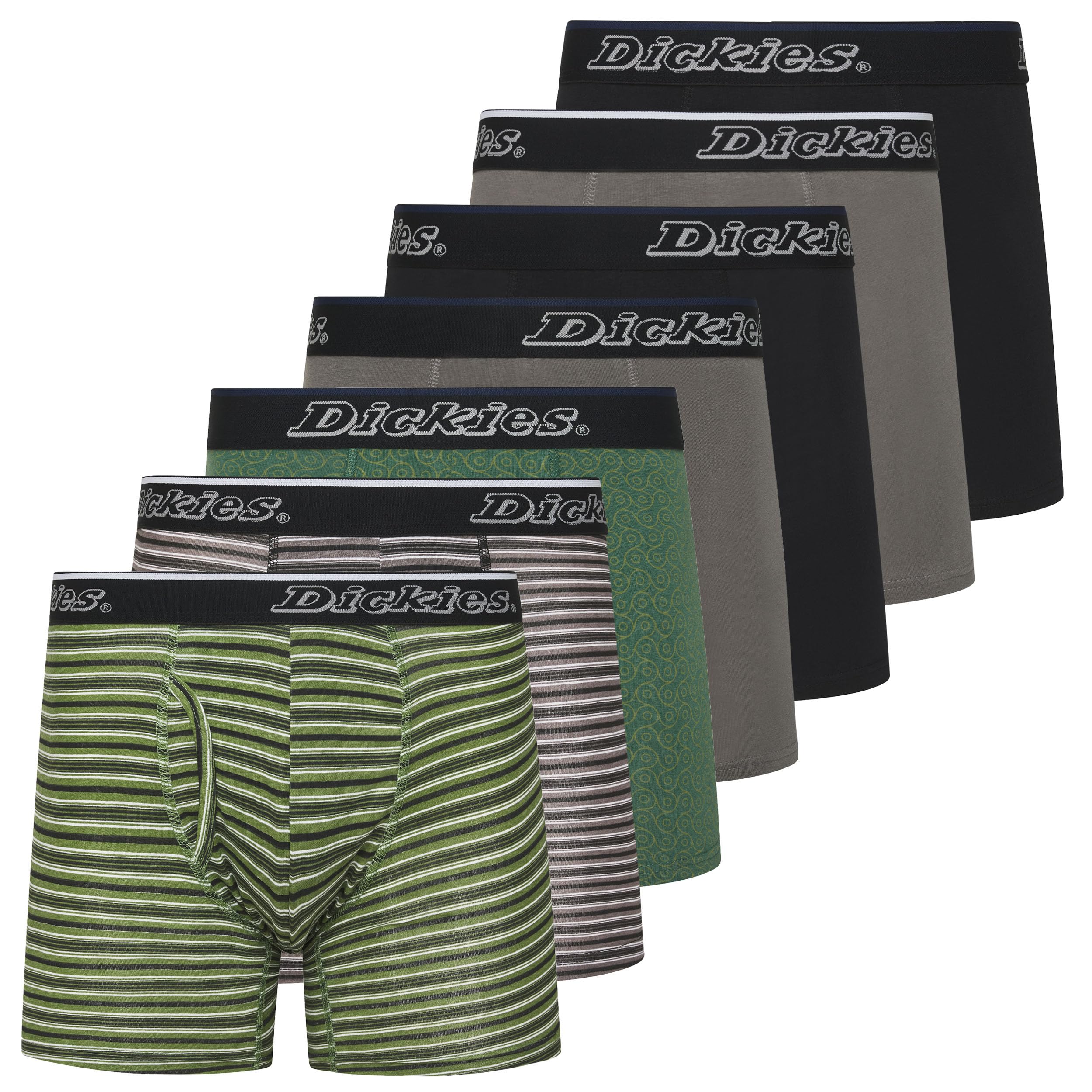 Dickies Mens Underwear 7 Pack Mens Boxer Briefs for Men Cotton Stretch