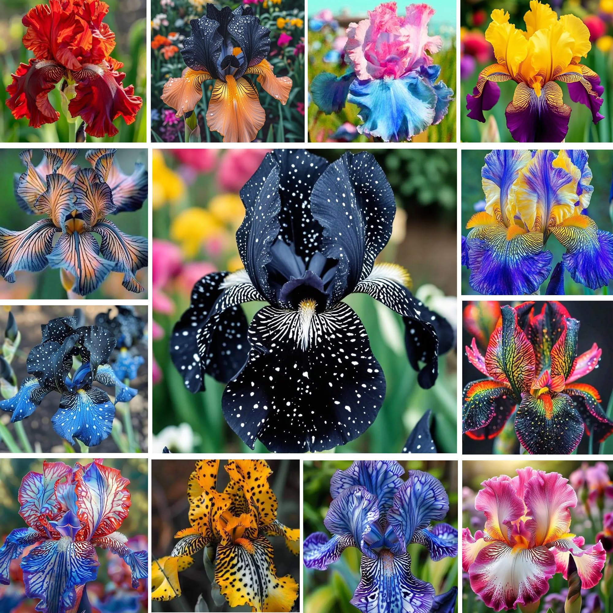 200+Mixed Rare Iris Flower Seeds to Plant Outdoor- Perennial Beautiful Blooms for Your Garden Home