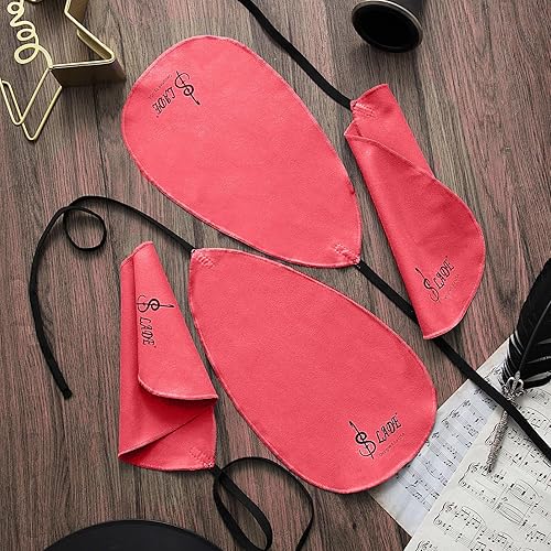 Miniatura 6 de Yinder 4 Piezas Paño de Limpieza para Clarinete Paño de Limpieza para Tubo Interior Adecuado para Flauta, Piccolo, Saxofón, Sax (Rojo)