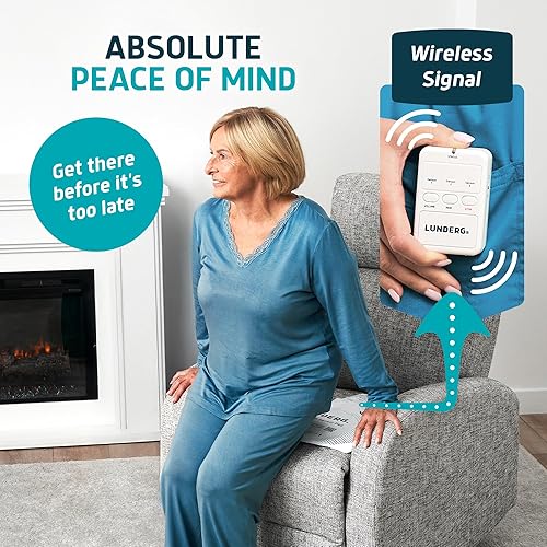 Miniatura 2 de Lunderg Sistema de alarma para sillas – Alarmas inalámbricas para sillas y prevención de caídas para pacientes ancianos y con demencia – Kit de