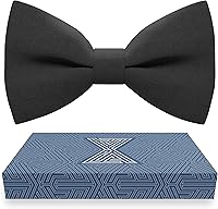 BowTieHouse Pre-Tied Clip-On Bow Ties for Men, Kids, Babies - Solid Colors, Adjustable Sizes, All Ages Formal Wear