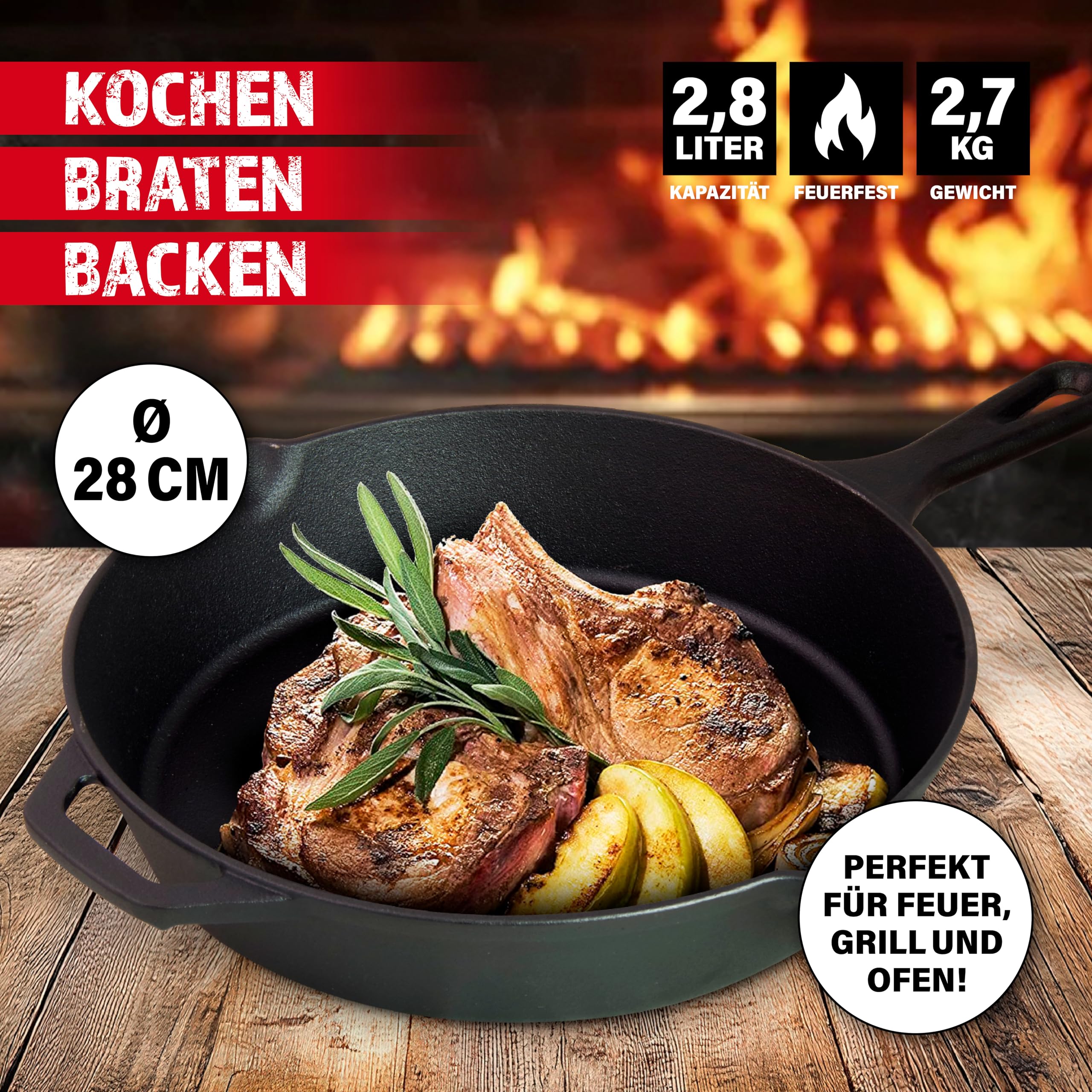 Gietijzer | BBQ pannen & manden kopen? .. Laagste prijsgarantie
