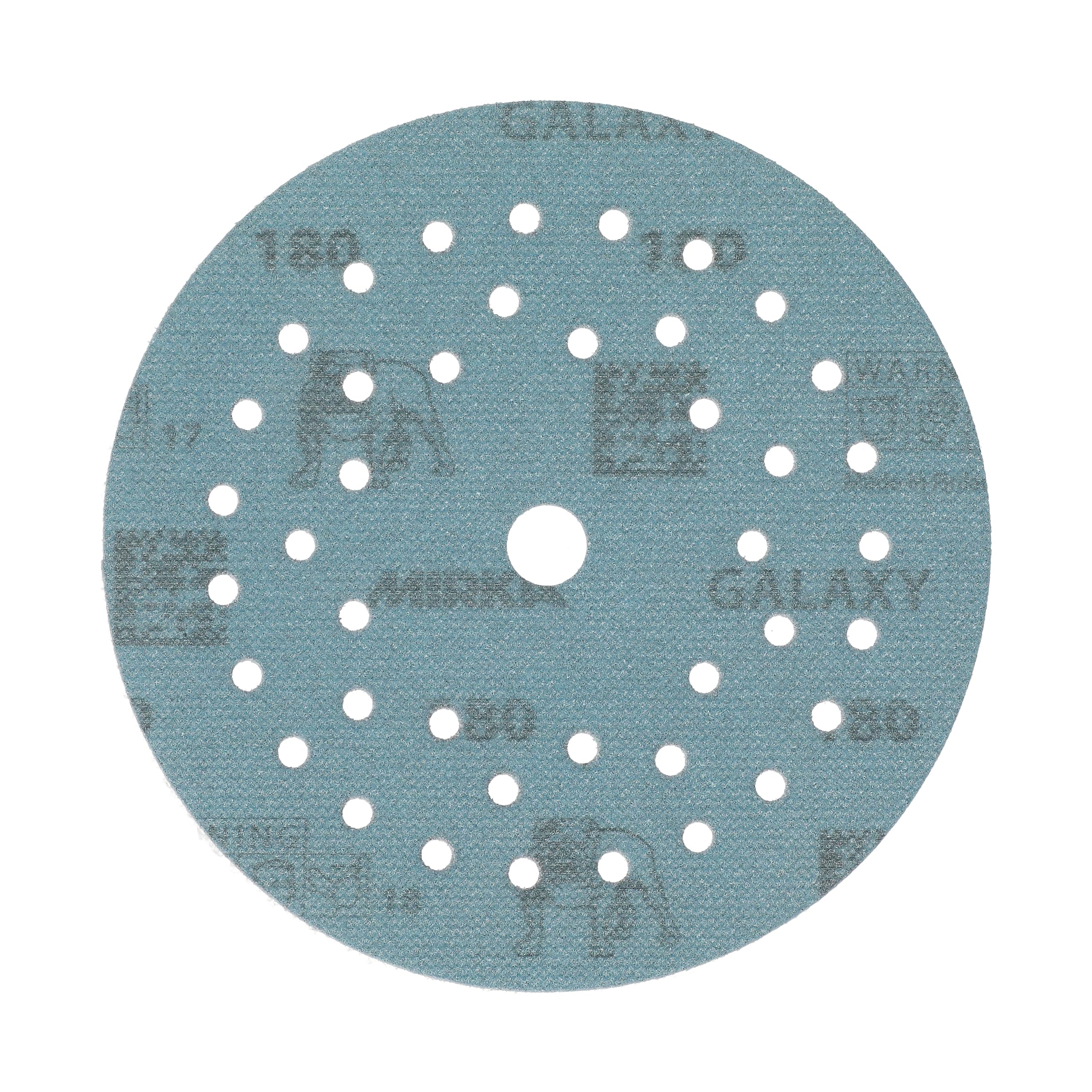 Mirka Galaxy papier ścierny Multifit 125mm rzep ziarnistość 180 | Papier ścierny do żywic epoksydowych drewna i rivertable 50 sztuk z rzepem do szybkiej wymiany