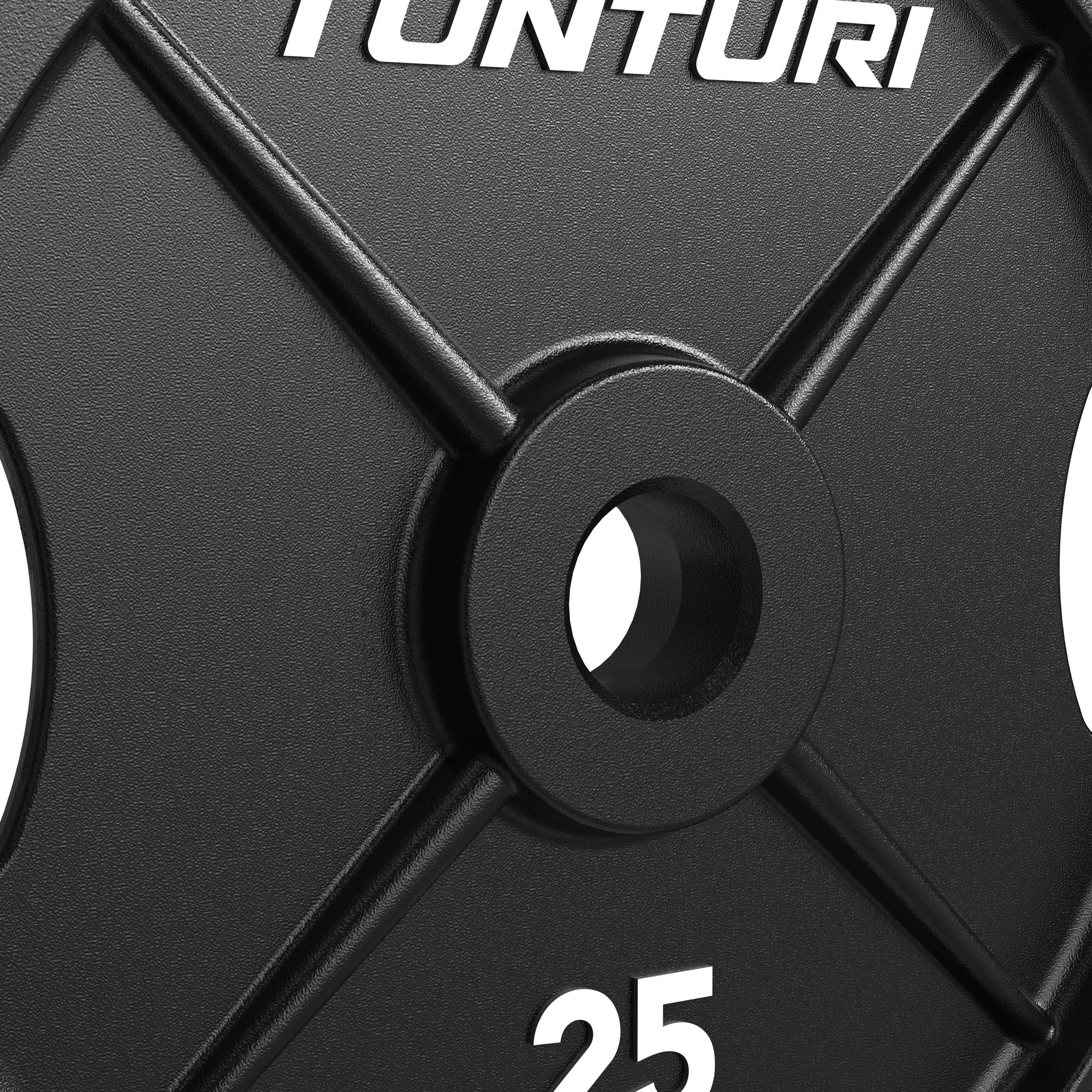 Tunturi Disco de pesas de hierro fundido Platinum – Placa parachoques – 25 kg