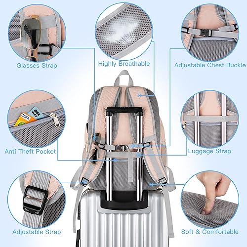 Miniatura 5 de Mochila de almuerzo para hombres y mujeres, mochila para laptop de 17 pulgadas, mochila de computadora aislada para el almuerzo para el trabajo y