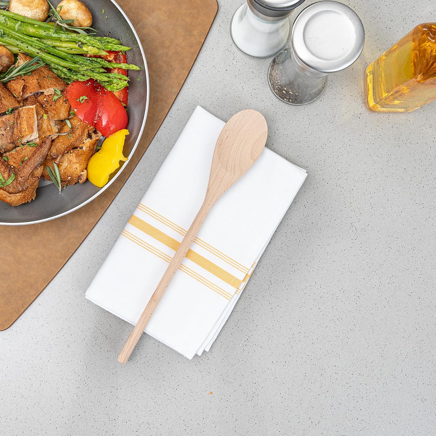 Restaurantware Wooden Spoon 100 Pack of 12" Beechwood Wooden Cooking Spoon Lightweight For Hot and Cold Food Sustainable Comfortable Grip Beige Cooking Utensil for Mixing Batters Stirring Soups Sauces