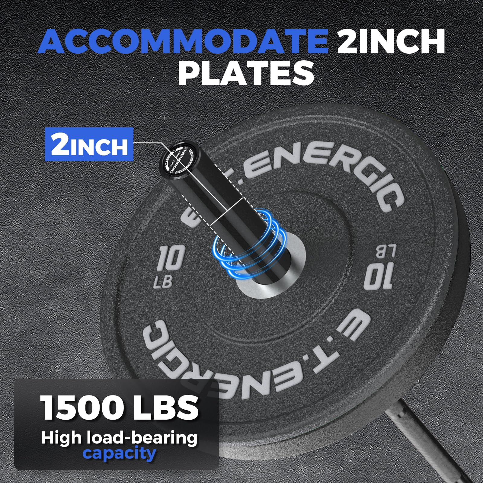 Barra per bilanciere olimpico da 20 kg, colore nero, capacità 680 kg, per sollevamento pesi, powerlifting, esercizi in palestra a casa, con maniche rigide cromate per piatti olimpici da 5,1 cm