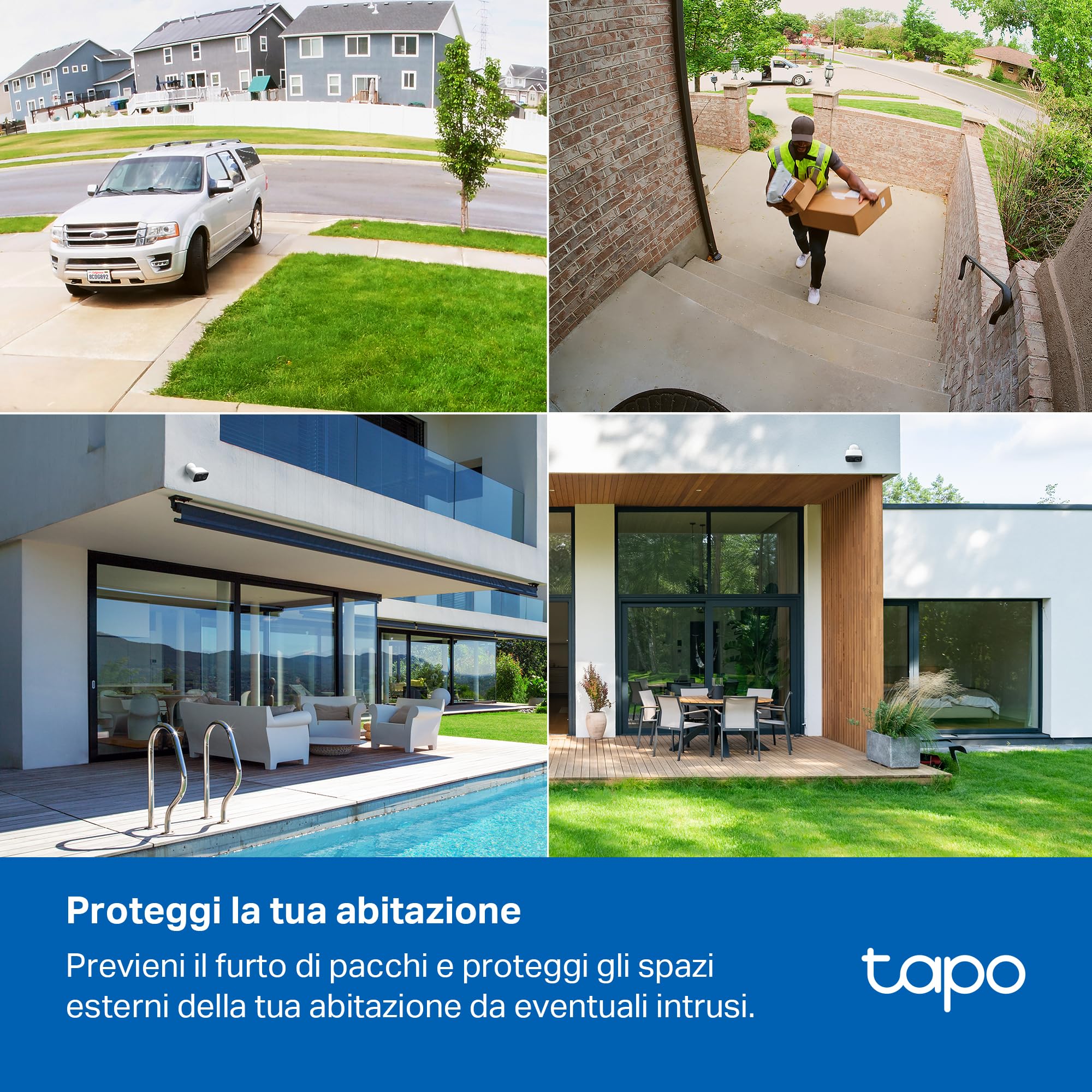 Tapo C400 Telecamera WiFi Esterno FHD senza Fili Batteria 5200mAh 180 Giorni IP65