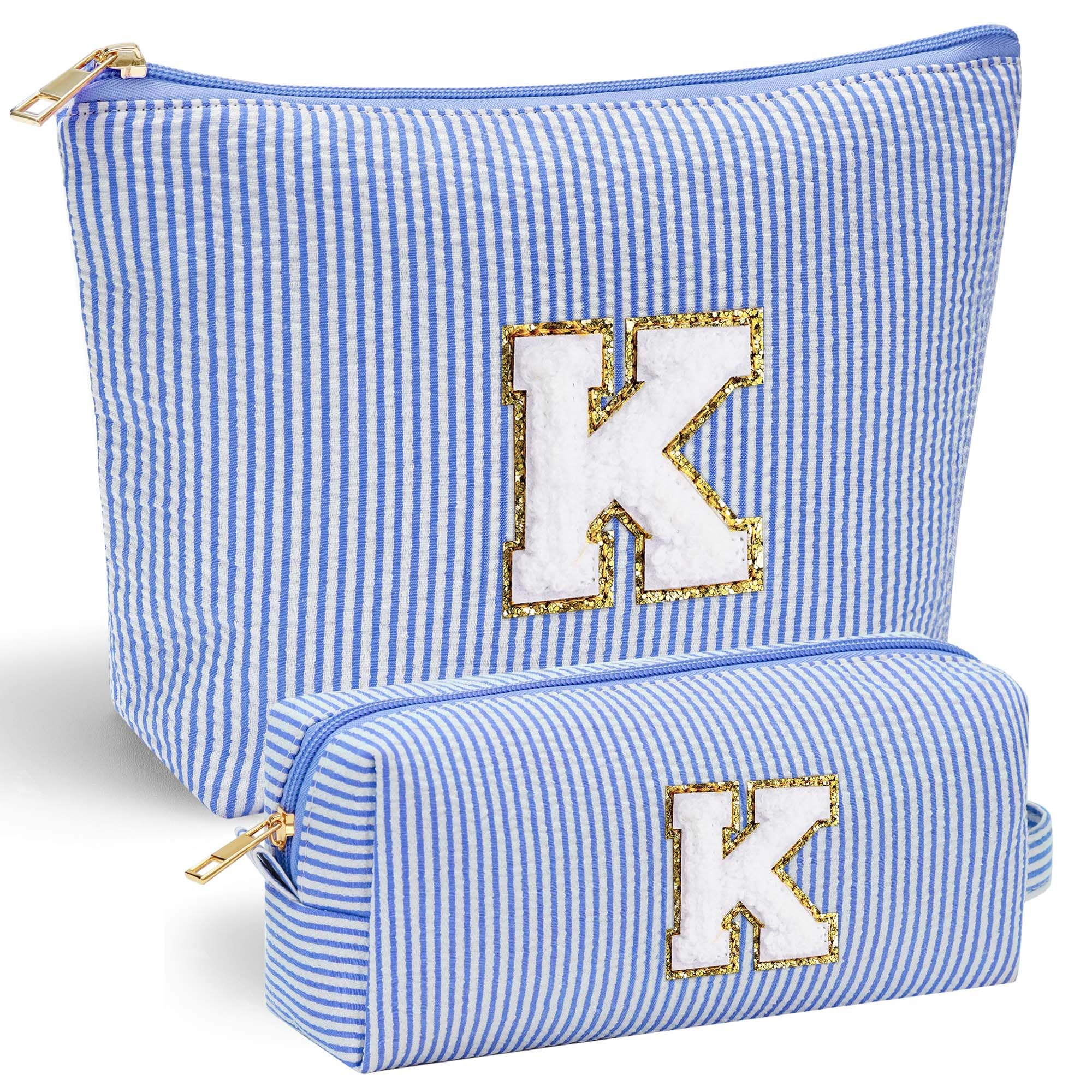 Parima Personalised Gifts for Girls Women - Personalised Make up Bag Initial Make up Bags A Preppy Stuff Birthday Gifts for Women Gift for Girl Womens Girlfriend Teenage Girls Gift Makeup Bag — view 101