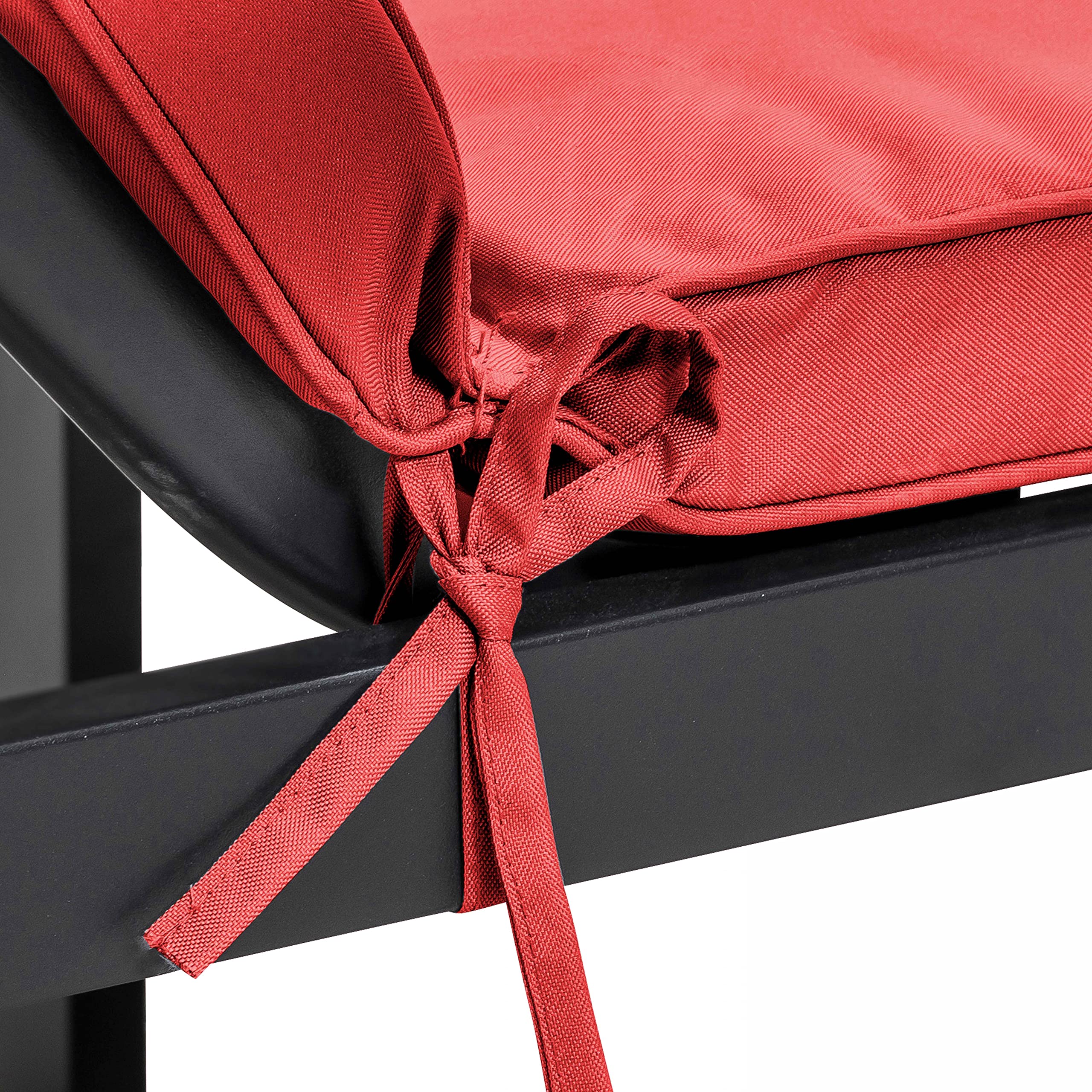 Lot de 2 Coussins Bain de Soleil Polyester Rouge 186 x 53 x 5 cm