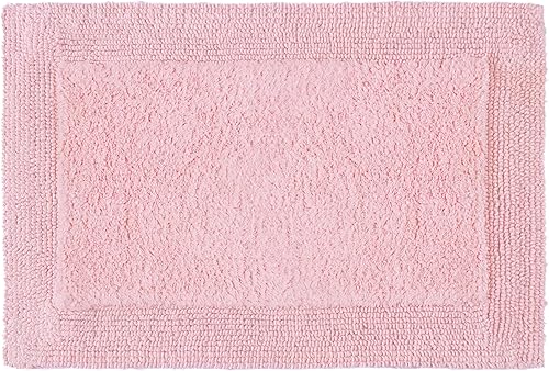 Miniatura 28 de Bedding Craft Alfombra de baño – 100% algodón, reversible, absorbente de agua, lavable a máquina, alfombra de baño suave para lado de la bañera, 17