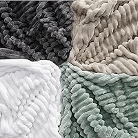 Vista 66 de Bedsure GentleSoft Twin Blanket for Couch - Cozy Soft Blankets for Women, Cute Small Fleece Throws for Girls, Light Grey, 60x80 Inches