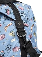 Vista 7 de Harry Potter Bolsa de lona de tren búho Hogwarts con estampado de búho para viajes Blanco apagado Bolsa de lona