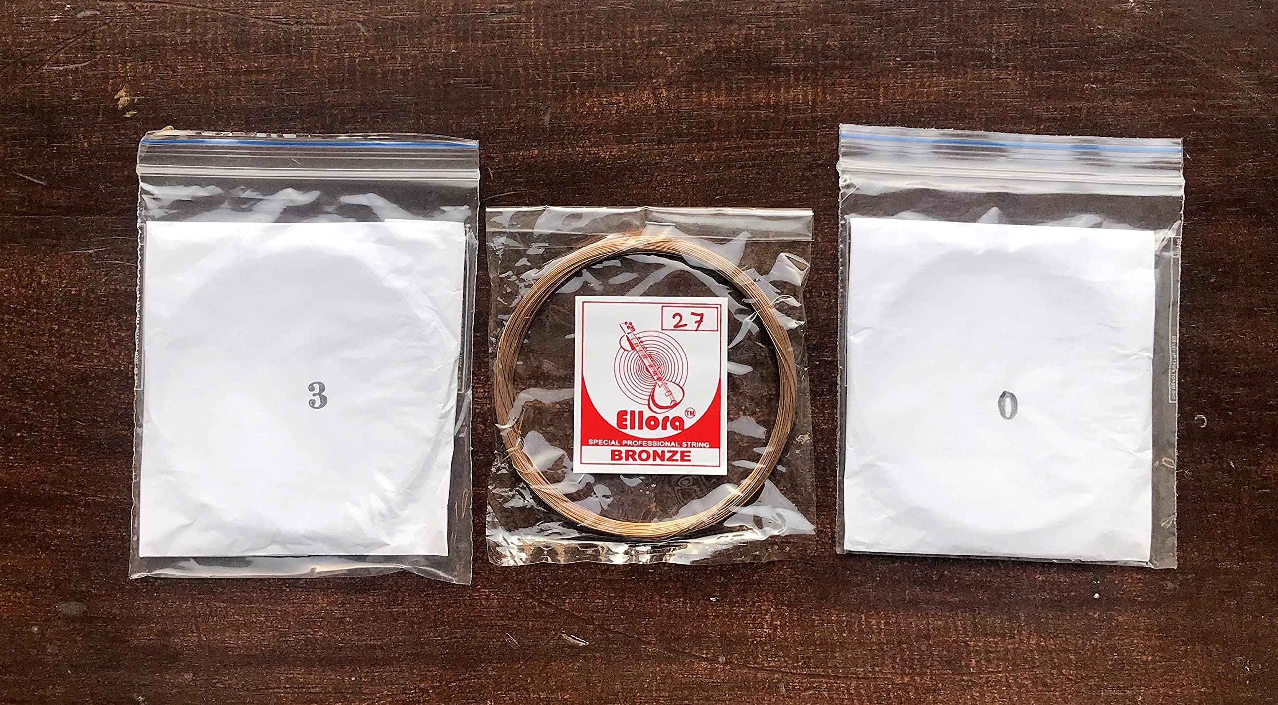 3 Sitar String Coils set for Vilayat Khan Style Sitar Baaj Joda Chikari & Taraf