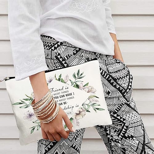 Miniatura 6 de Regalo para sobrina niña, bolsa de cosméticos, You are Braver Than You Think Love Auntie organizador de maquillaje con cremallera, regalo para