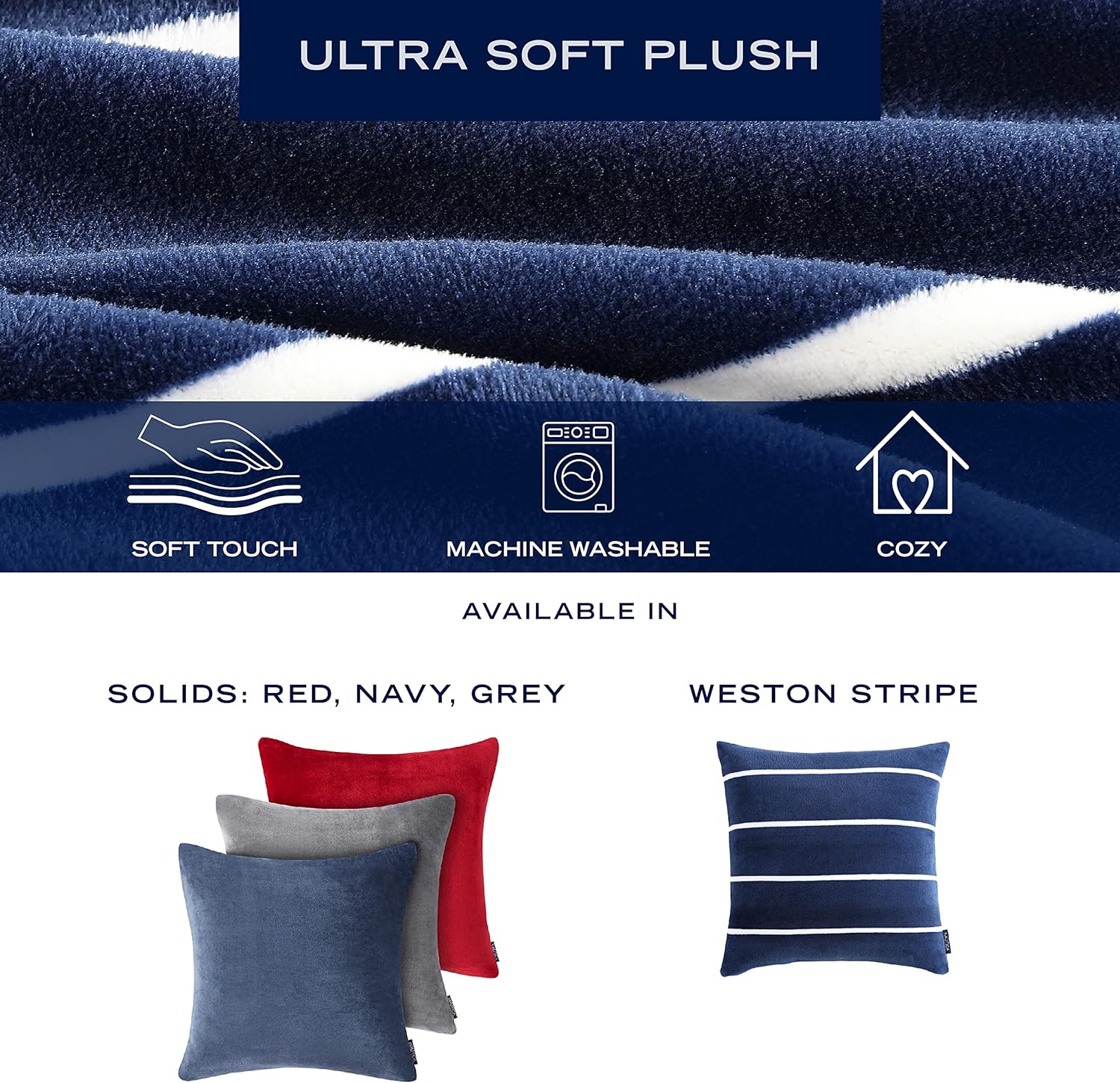 Ultra Soft Gray Fleece European Sham with Zipper Closure