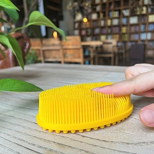 Miniatura 150 de Cepillo sensorial prémium para niños o autismo, exfoliante corporal de silicona suave, cepillos 2 en 1 para terapia ocupacional, esponja