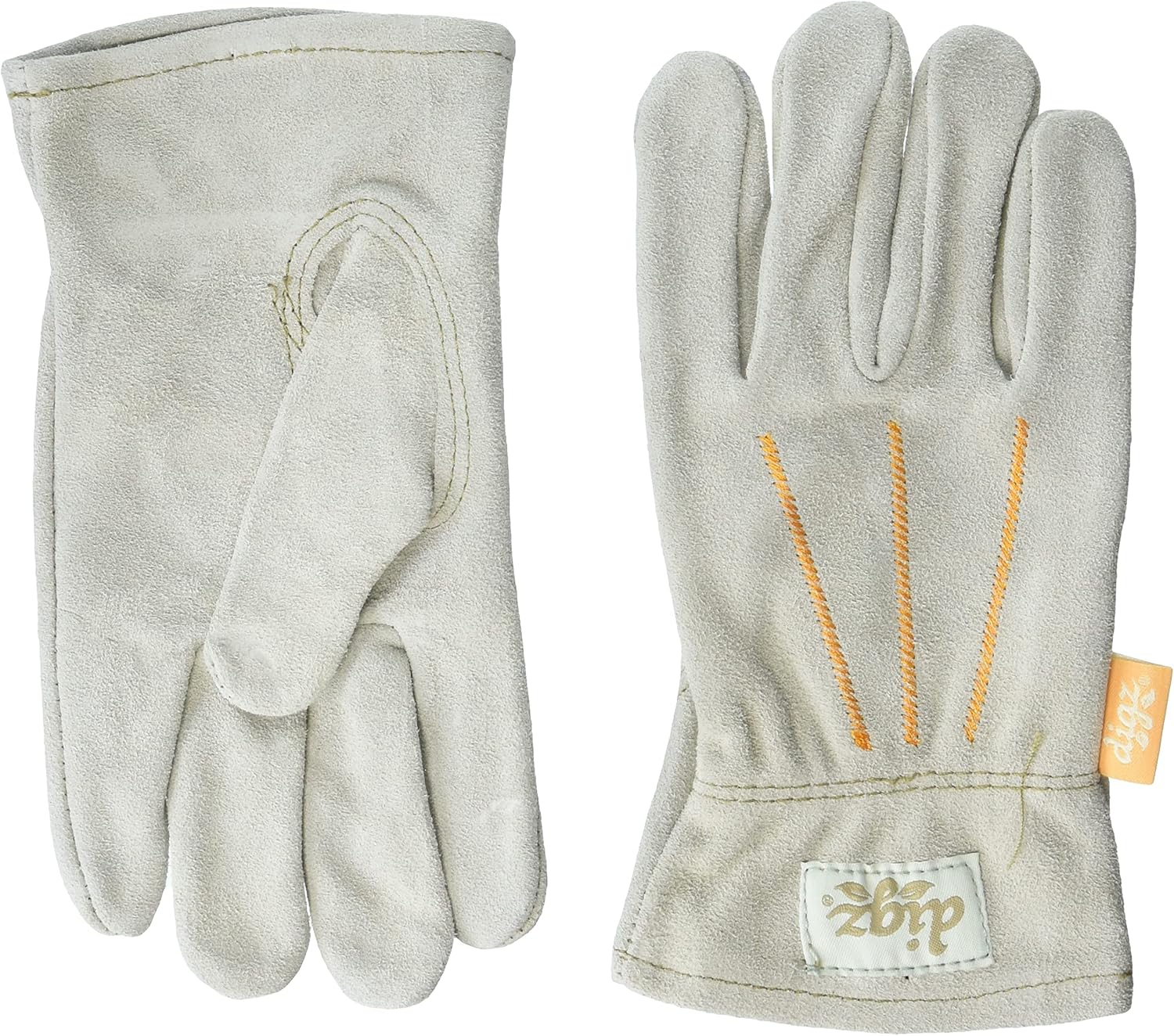 Digz Women's Full Suede Leather Garden Gloves | Durable Leather Gardening Gloves | Color: Tan | Size: Medium