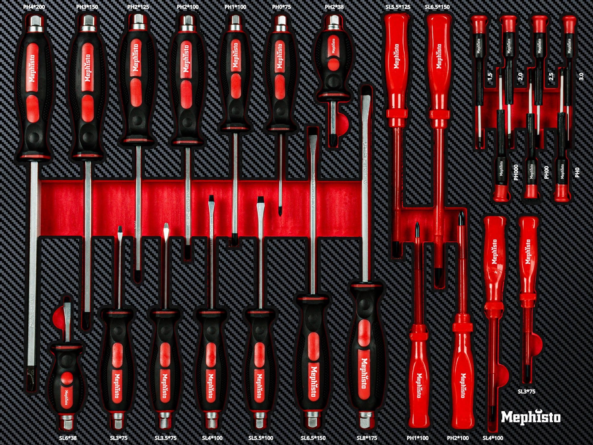 Mephisto 7 inserti con utensili come set di cricchetti, chiave ad anello a cricchetto, chiave ad anello con funzione di cricchetto, chiave a cricchetto, metrica, in inserti morbidi