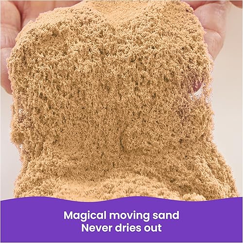 Miniatura 2 de Kinetic Sand, 5.5lbs (5.5 libras) de juguetes sensoriales marrón totalmente natural para mezclar, moldear y crear