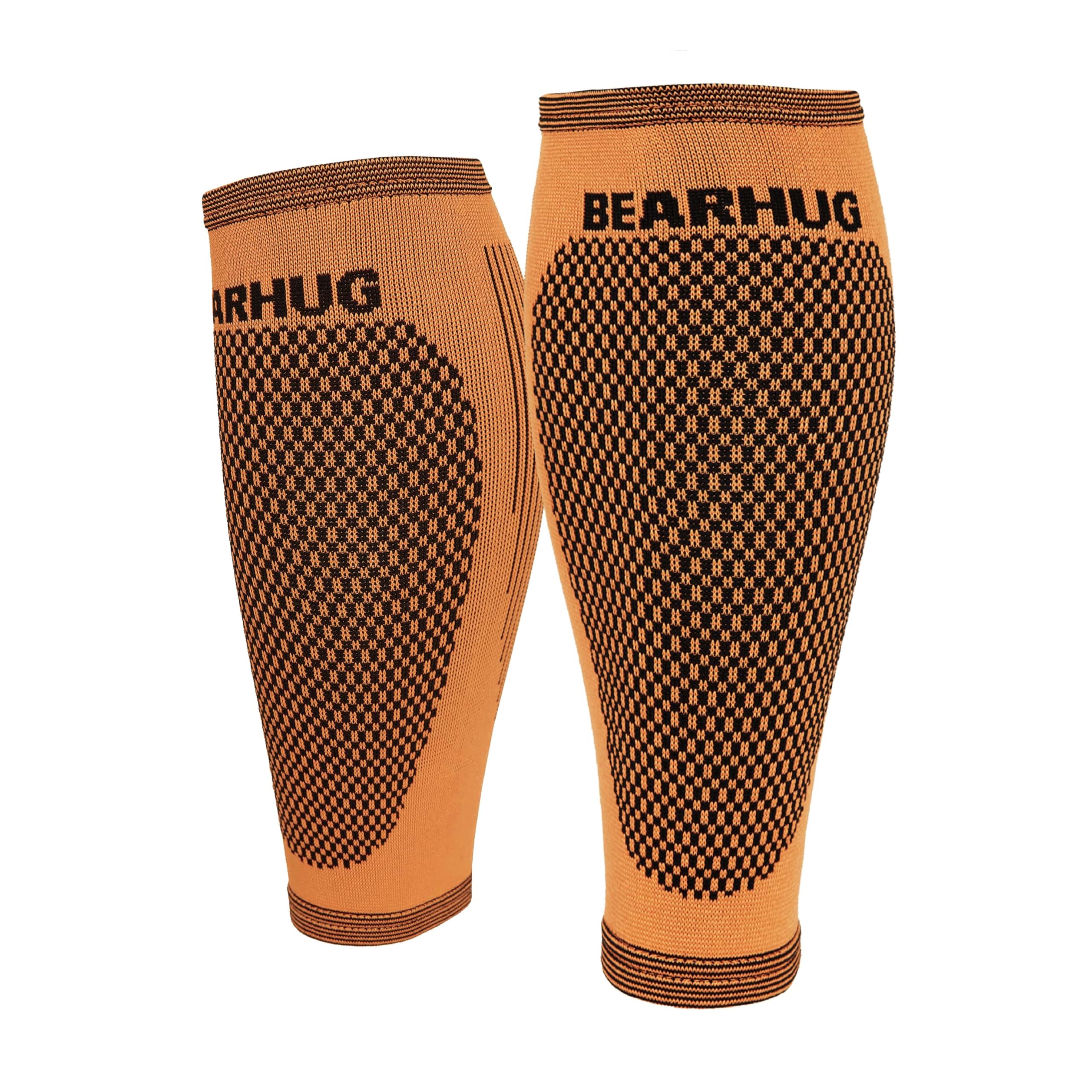 Bearhug Calf Compression Sleeve for Men and Women - Shin Splints Support for Torn Muscle and Leg Cramps - Bamboo Calf Support for Sports, Running, Gym, M