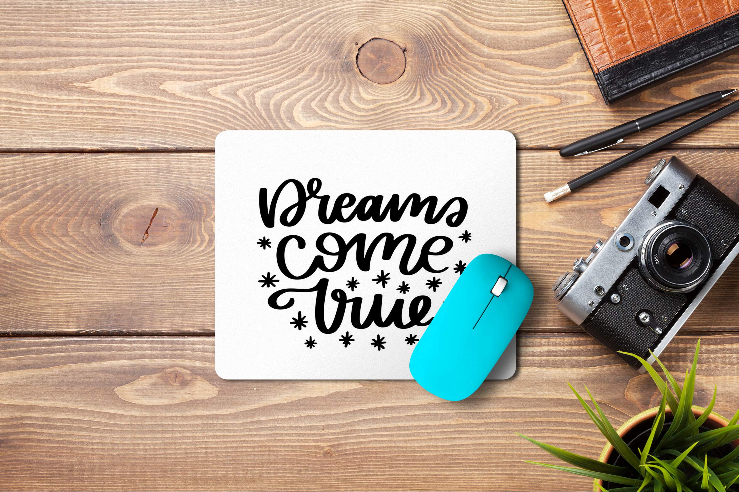 5 Ace mdreams Come True msd Printed Designer Premium Rubber Base Mouse pad for Laptop|Dekstop-7x8.5 Inches